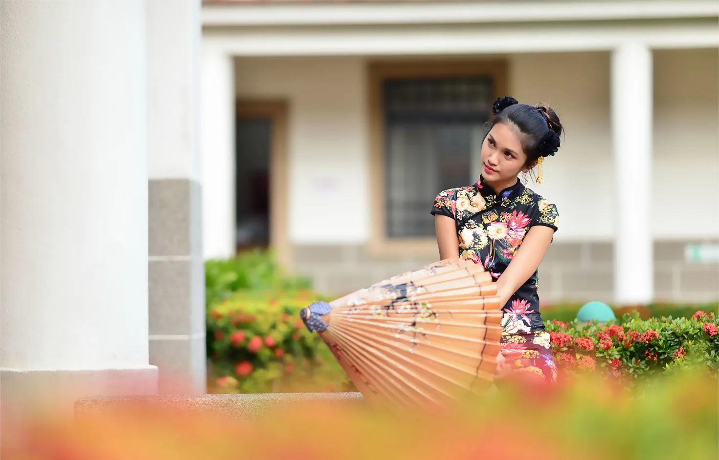 [Mzsock] NO.191 Chen Mengxin short cheongsam high heels beautiful legs street photography#[100P]-7