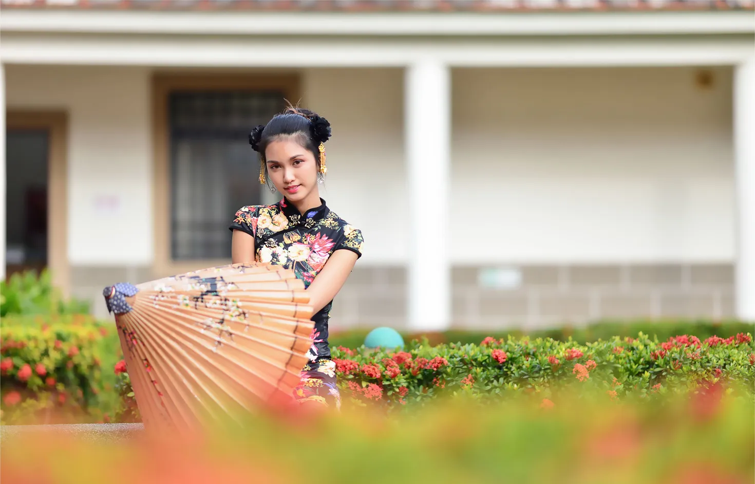 [Mzsock] NO.191 Chen Mengxin short cheongsam high heels beautiful legs street photography#[100P]-8