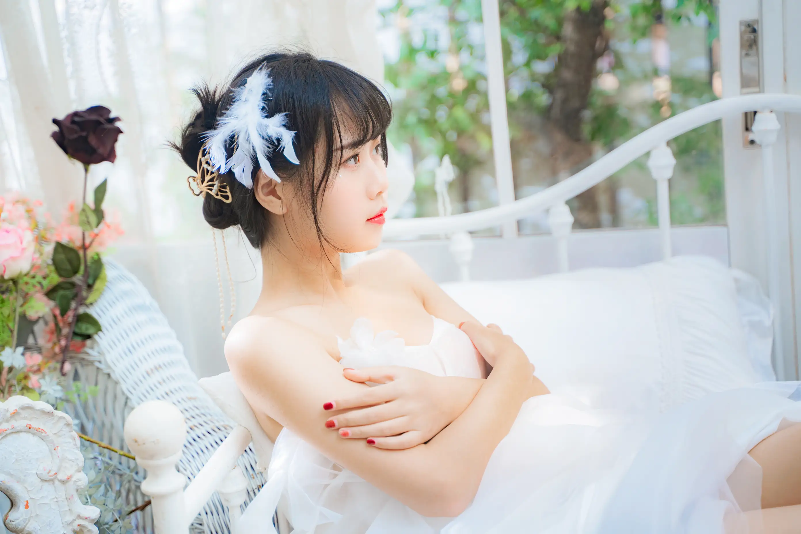 [YITUYU] 2022.05.28 Vol.1008 – Pure White Flower Marriage bud o0#[33P]-5