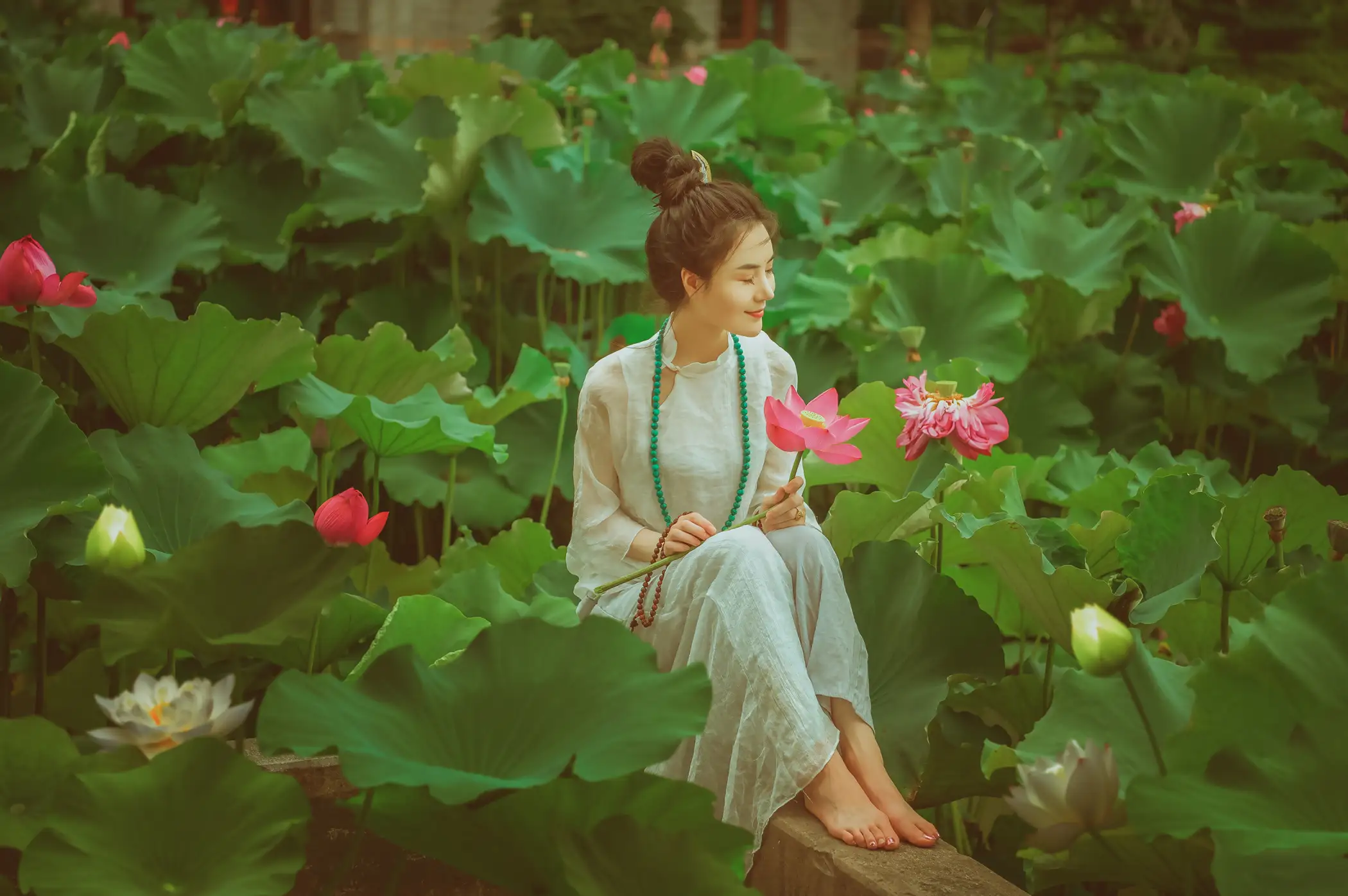 [YITUYU] 2021.08.14 Vol.128 – Lotus Appreciation trees#[36P]-9